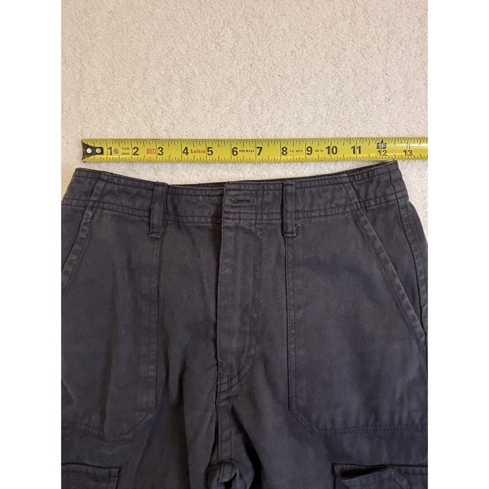 Zara Womens Cargo Pants Faded Black Straight‎ Leg Utility Trousers Size 2 26x30 - Picture 4 of 5